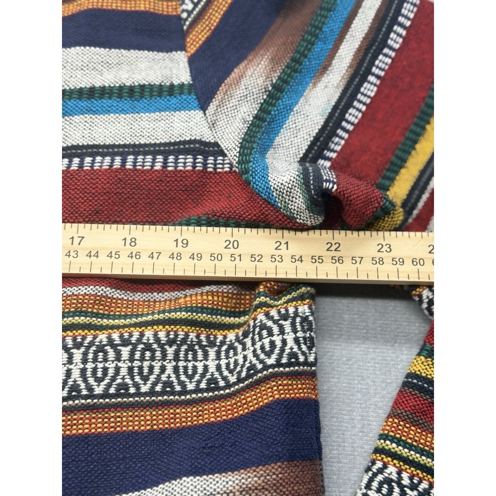 Vintage Chico's Design Twill Southwestern Rainbow Stripe Jacket Women's 2 Cotton - Picture 4 of 6